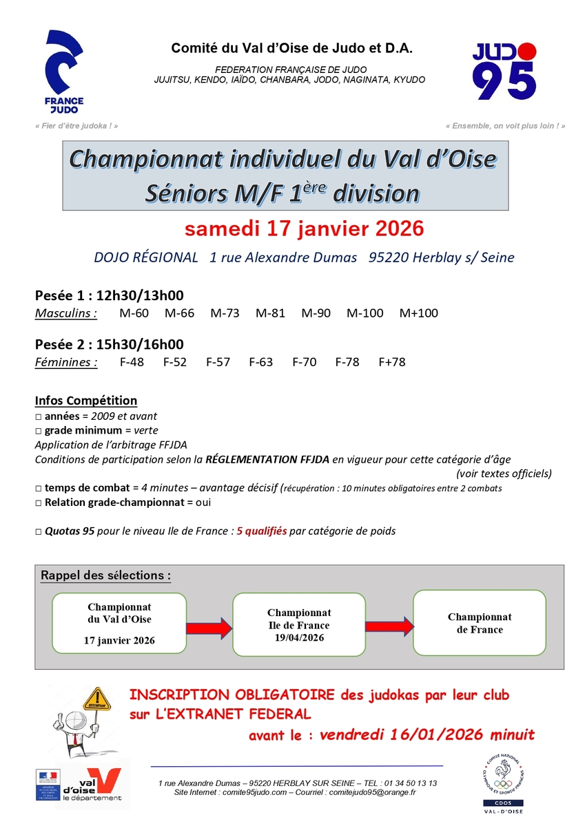 Championnat individuel du Val d'Oise séniors 1ère division