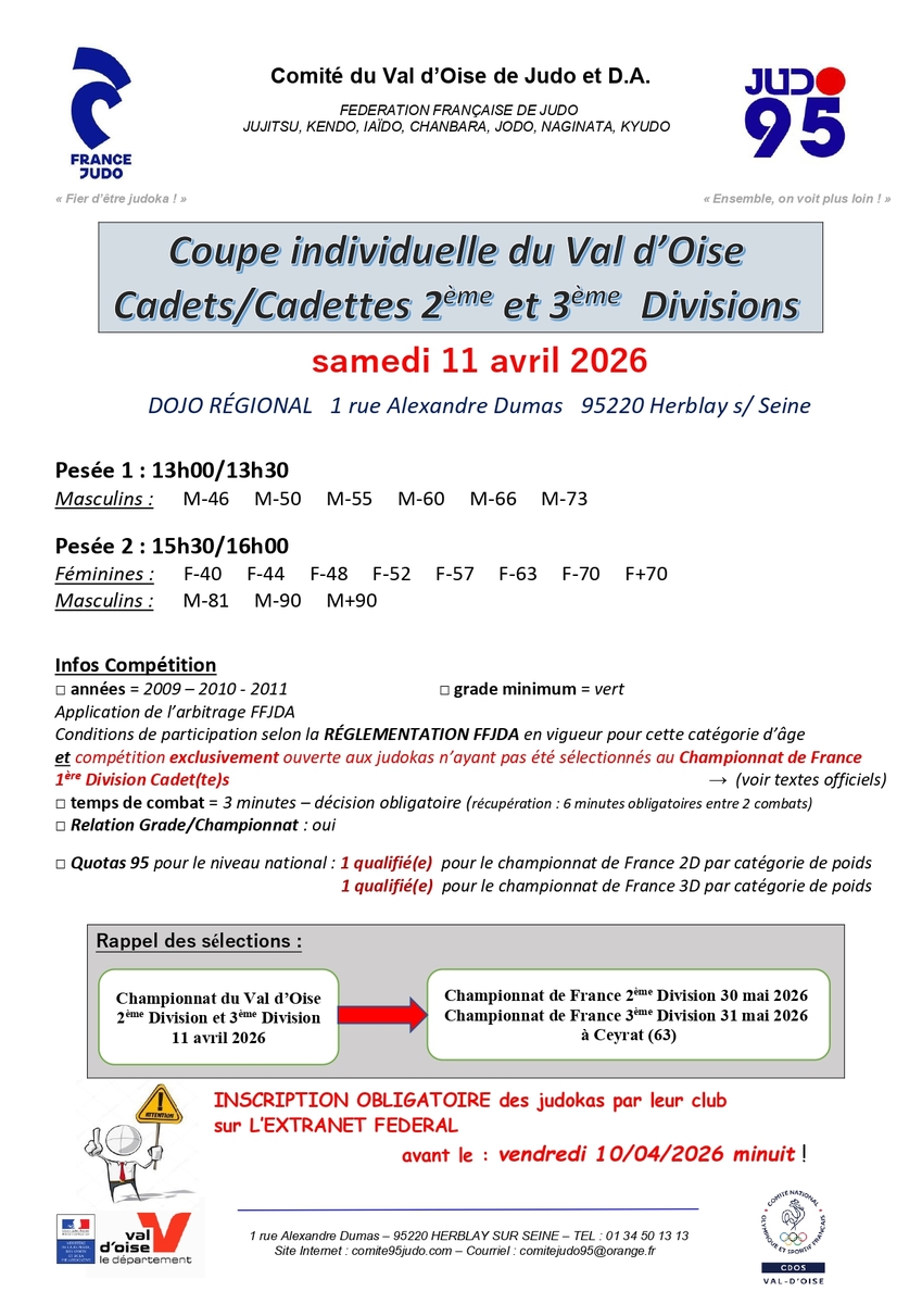 Championnat 95 Cadets 2D-3D