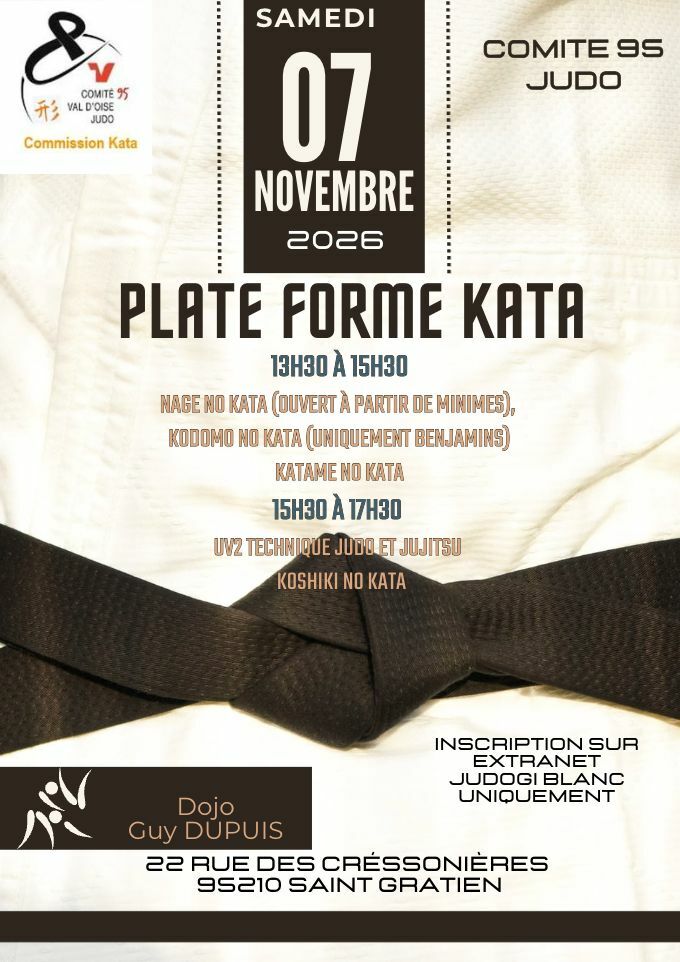Plateforme Kata : Nage no kata, Kodomo na kata, Katame no kata, UV2 judo et jutjitsu, Koshiki no kata
