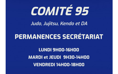 PERMANENCES SECRÉTARIAT 